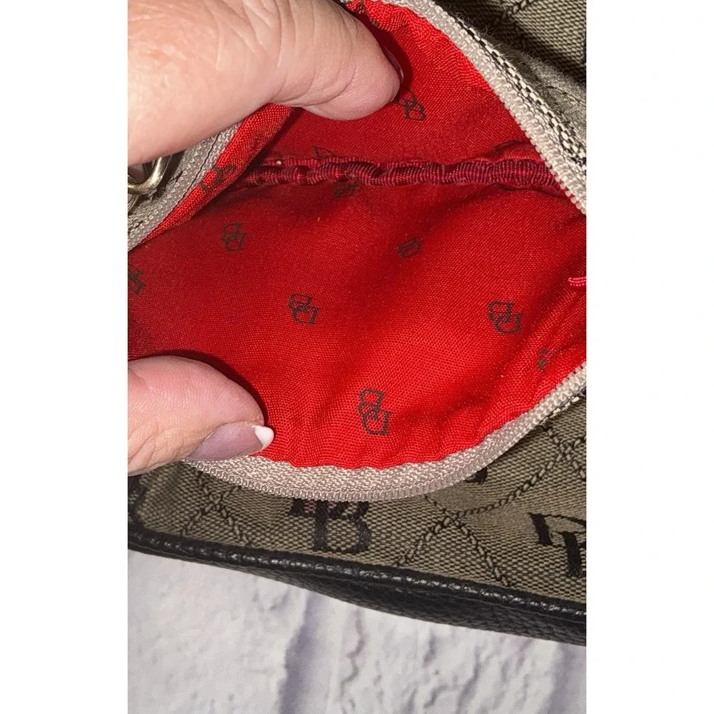 VNTG‎ DOONEY & BOURKE Hobo Shoulder Bag Monogram Leather Strap & Coin Purse